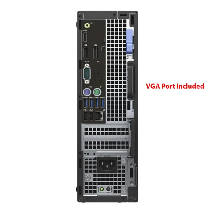 Refurbished Dell Desktop Computer Set (Intel 7050 i7 6th Gen (SFF) | 8 GB RAM | 256 GB SSD | (New) Zebronics 24" FHD LED Monitor  |(New) Logitech KB & MOUSE | Windows10 pro License | MS Office ) - Image 6